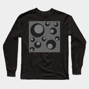 bold grey and black sci fi pattern Long Sleeve T-Shirt